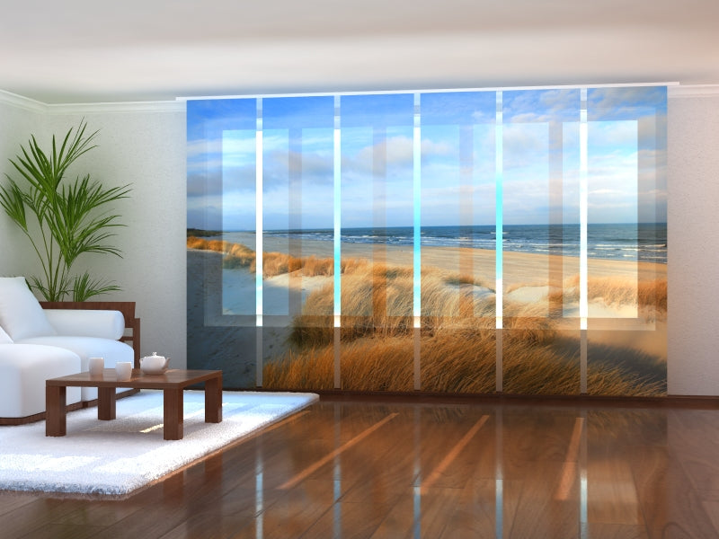 Set di 6 Tende a Pannello Dune sulla Costa del Mar Baltico acquistare Set di 6 Tende a Pannello Dune sulla Costa del Mar Baltico — Foto