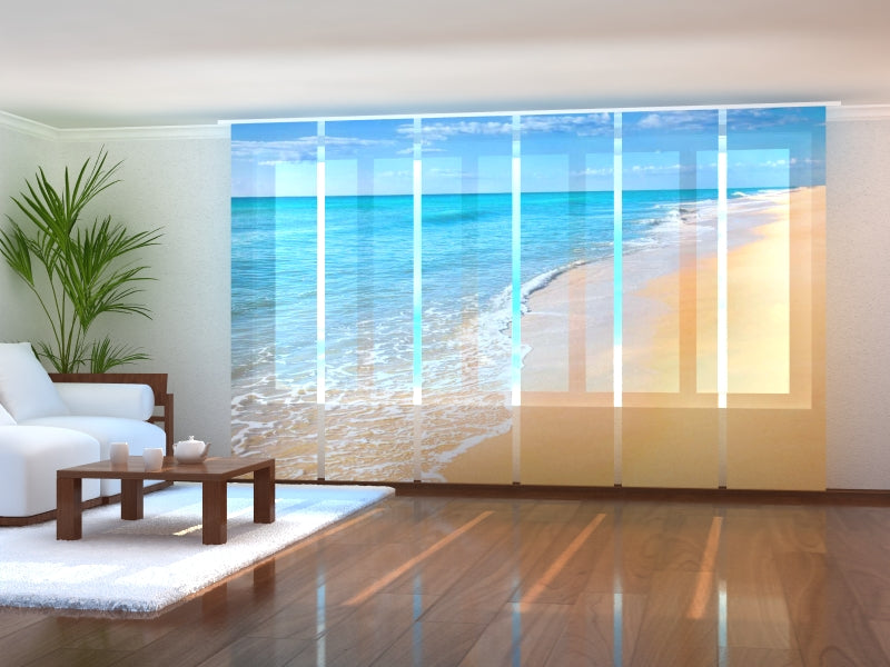 Set di 6 Tende a Pannello Spiaggia delle Canarie acquistare Set di 6 Tende a Pannello Spiaggia delle Canarie — Foto