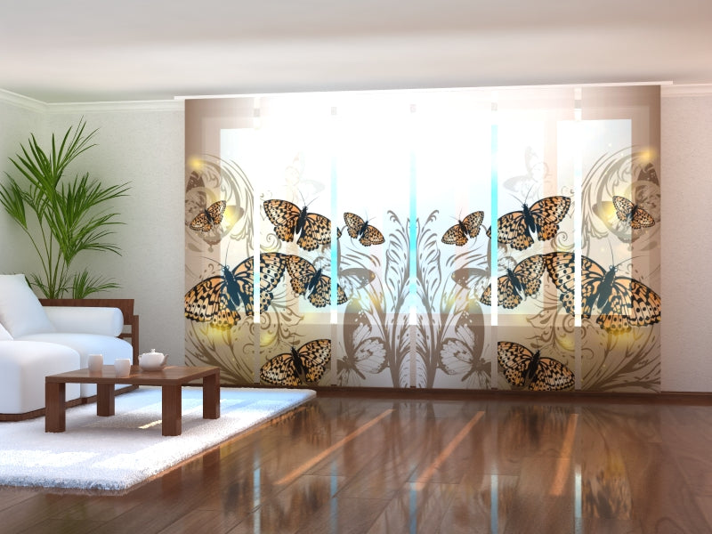 Set di 6 Tende a Pannello Farfalle Belle acquistare Set di 6 Tende a Pannello Farfalle Belle — Foto