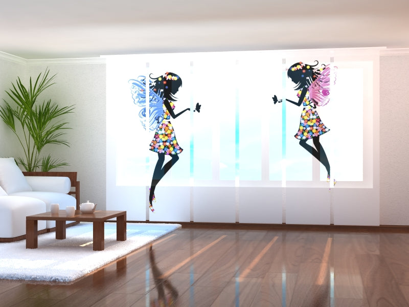 Set di 6 Tende a Pannello Magnifiche Fate acquistare Set di 6 Tende a Pannello Magnifiche Fate — Foto