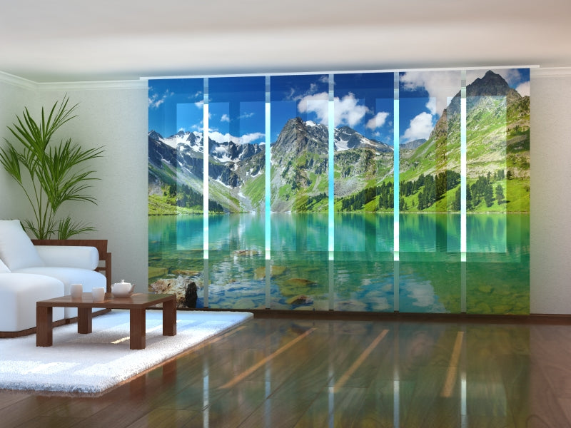 Set di 6 Tende a Pannello Magnifico Moraine Lake acquistare Set di 6 Tende a Pannello Magnifico Moraine Lake — Foto