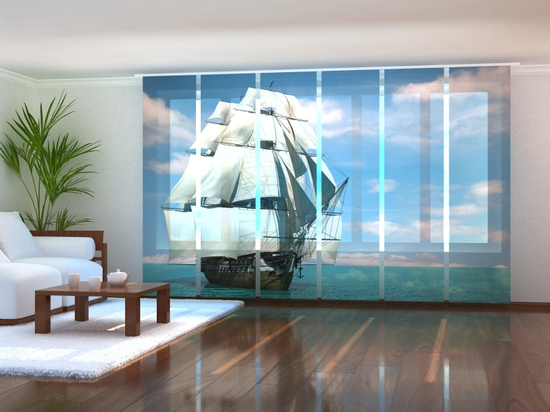 Set di 6 Tende a Pannello Magnifica Goletta acquistare Set di 6 Tende a Pannello Magnifica Goletta — Foto