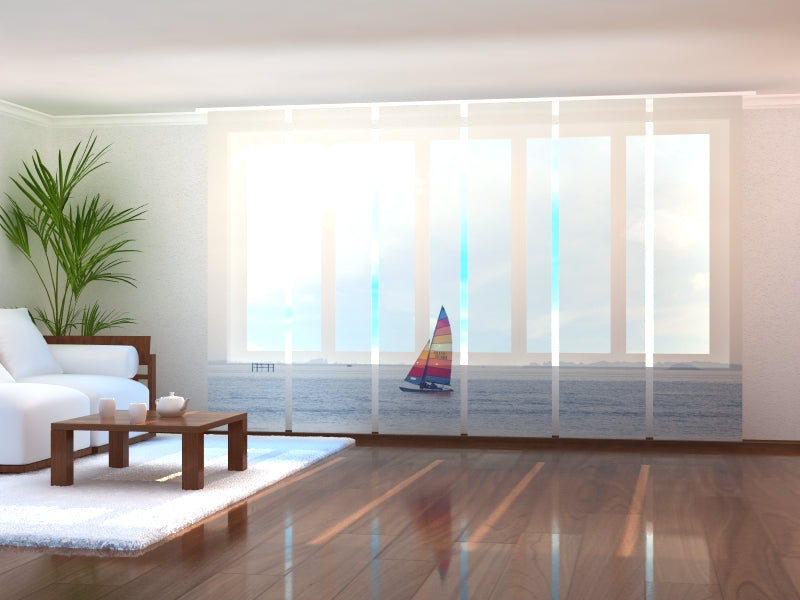 Set di 6 Tende a Pannello Barca a Venezia acquistare Set di 6 Tende a Pannello Barca a Venezia — Foto