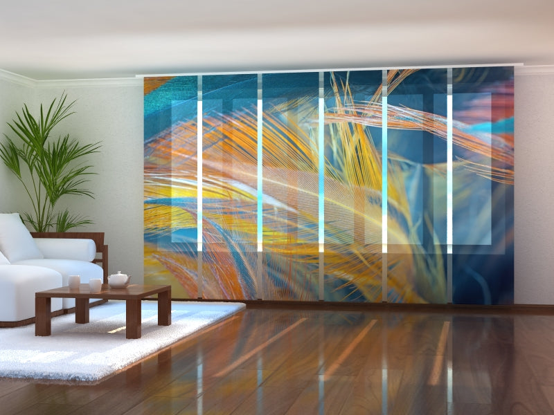 Set di 6 Tende a Pannello Piuma in Stile Stravagante acquistare Set di 6 Tende a Pannello Piuma in Stile Stravagante — Foto