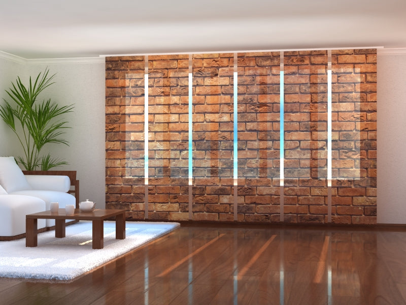 Set di 6 Tende a Pannello Muro in Mattone Cotto acquistare Set di 6 Tende a Pannello Muro in Mattone Cotto — Foto