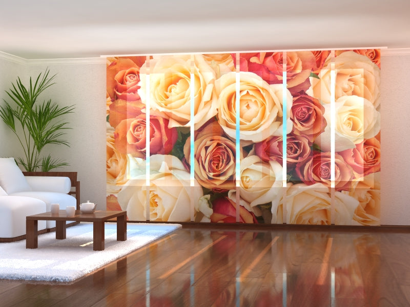 Set di 6 Tende a Pannello Rose Dolci acquistare Set di 6 Tende a Pannello Rose Dolci — Foto