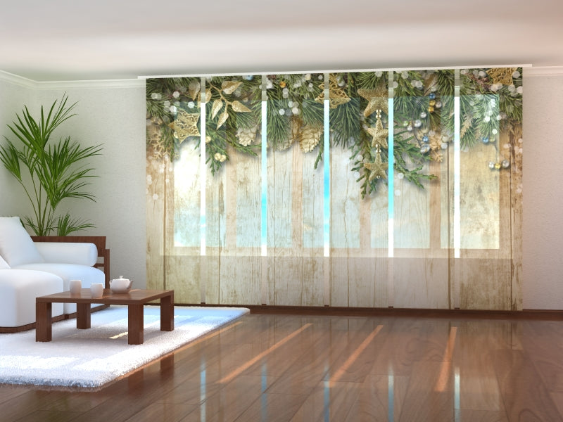 Set di 6 Tende a Pannello Rami di Abete Natalizi acquistare Set di 6 Tende a Pannello Rami di Abete Natalizi — Foto