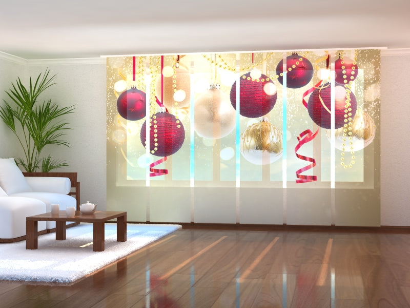 Set di 6 Tende a Pannello Bagliore di Natale acquistare Set di 6 Tende a Pannello Bagliore di Natale — Foto