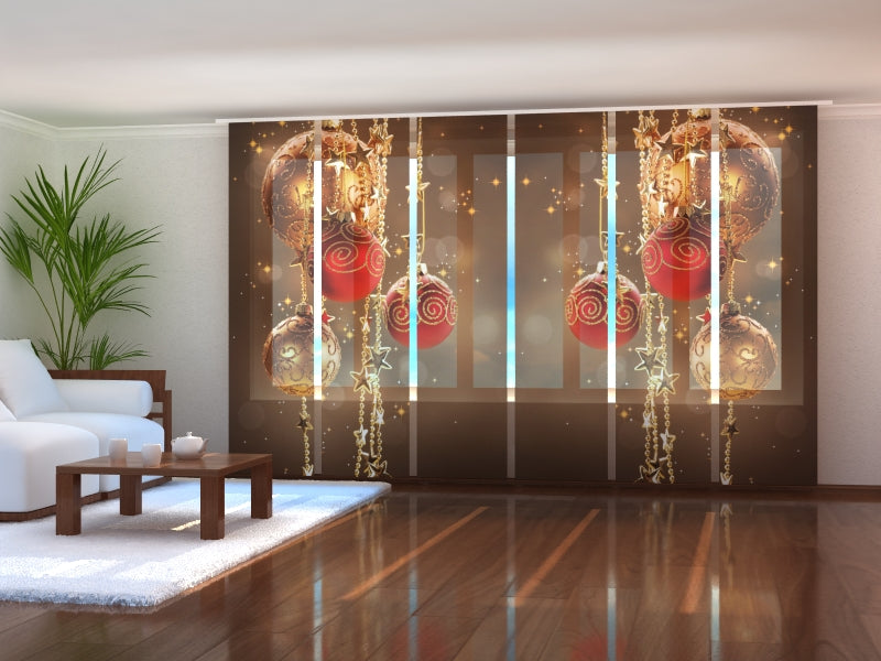 Set di 6 Tende a Pannello Lustro di Natale acquistare Set di 6 Tende a Pannello Lustro di Natale — Foto