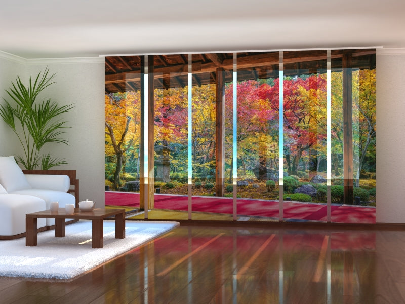 Set di 6 Tende a Pannello Aceri Giapponesi Colorati acquistare Set di 6 Tende a Pannello Aceri Giapponesi Colorati — Foto