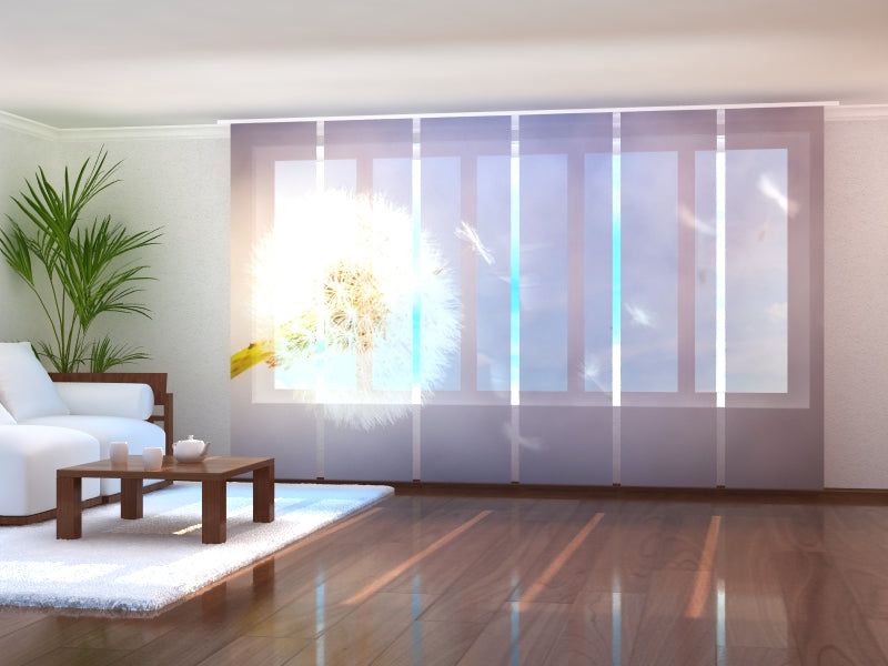 Set di 6 Tende a Pannello Dente di Leone Sognante acquistare Set di 6 Tende a Pannello Dente di Leone Sognante — Foto