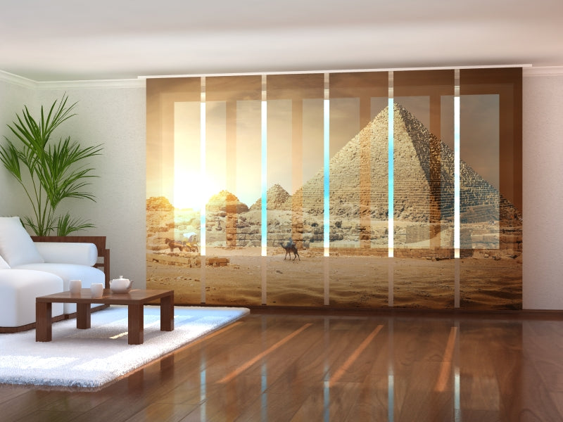 Set di 6 Tende a Pannello Piramidi Egizie acquistare Set di 6 Tende a Pannello Piramidi Egizie — Foto