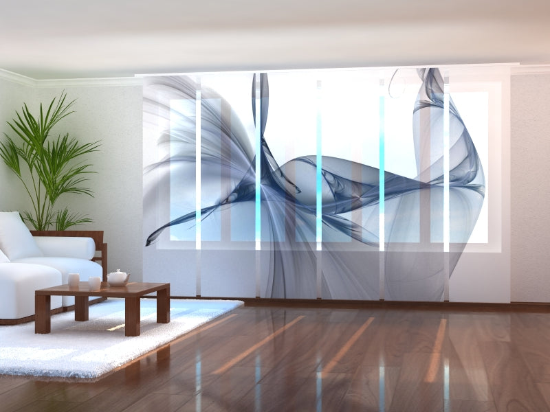 Set di 6 Tende a Pannello Squisita Astrazione Nera acquistare Set di 6 Tende a Pannello Squisita Astrazione Nera — Foto