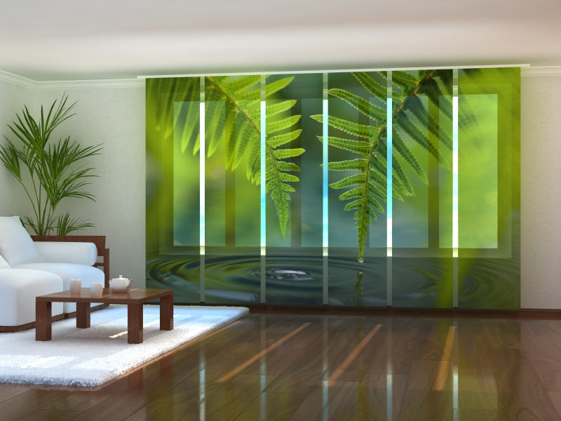 Set di 6 Tende a Pannello Felce acquistare Set di 6 Tende a Pannello Felce — Foto