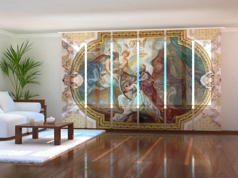 Set di 6 Tende a Pannello Affresco nella chiesa di San Pietro acquistare Set di 6 Tende a Pannello Affresco nella chiesa di San Pietro — Foto