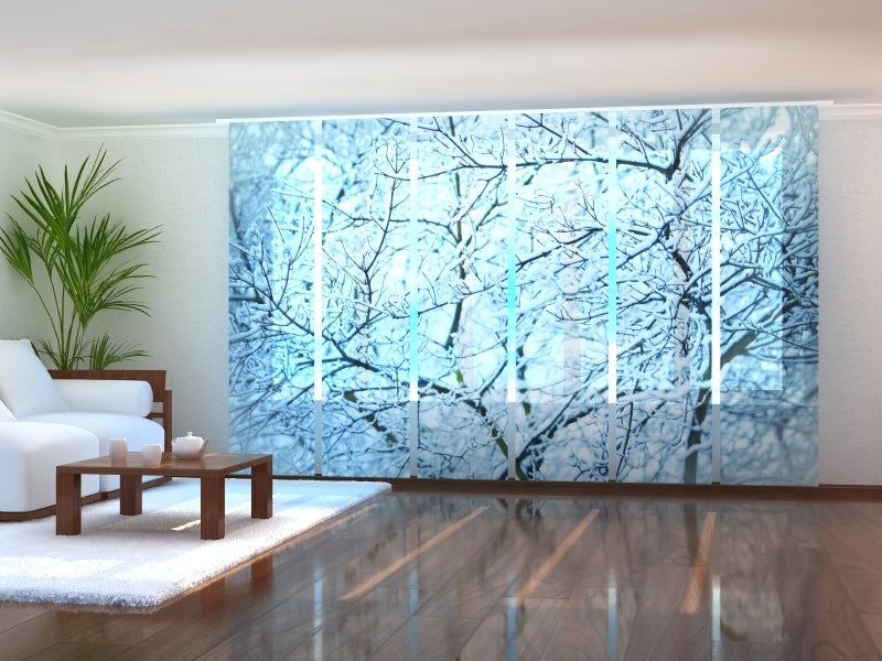 Set di 6 Tende a Pannello Rami Gelidi acquistare Set di 6 Tende a Pannello Rami Gelidi — Foto