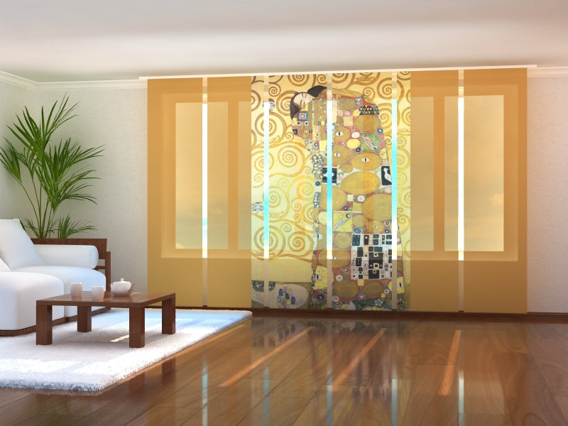 Set di 6 Tende a Pannello Gustav Klimt L'abbraccio acquistare Set di 6 Tende a Pannello Gustav Klimt L'abbraccio — Foto