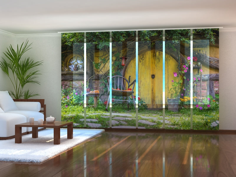 Set di 6 Tende a Pannello Casa di Hobbit acquistare Set di 6 Tende a Pannello Casa di Hobbit — Foto