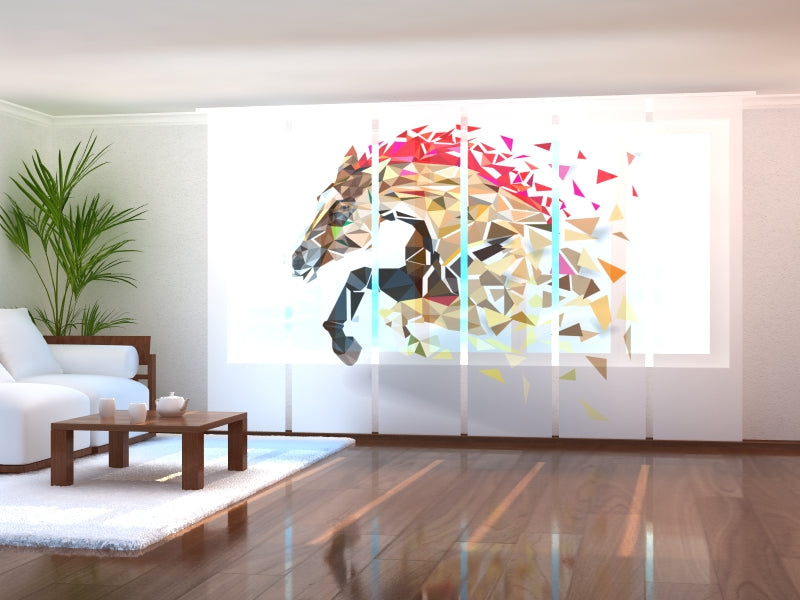 Set di 6 Tende a Pannello Arte del Cavallo acquistare Set di 6 Tende a Pannello Arte del Cavallo — Foto