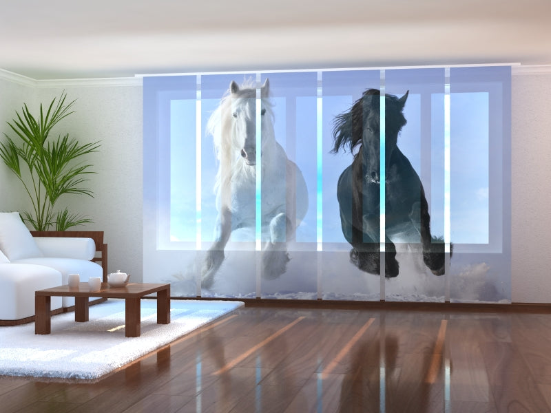 Set di 6 Tende a Pannello Cavallo 1 acquistare Set di 6 Tende a Pannello Cavallo 1 — Foto