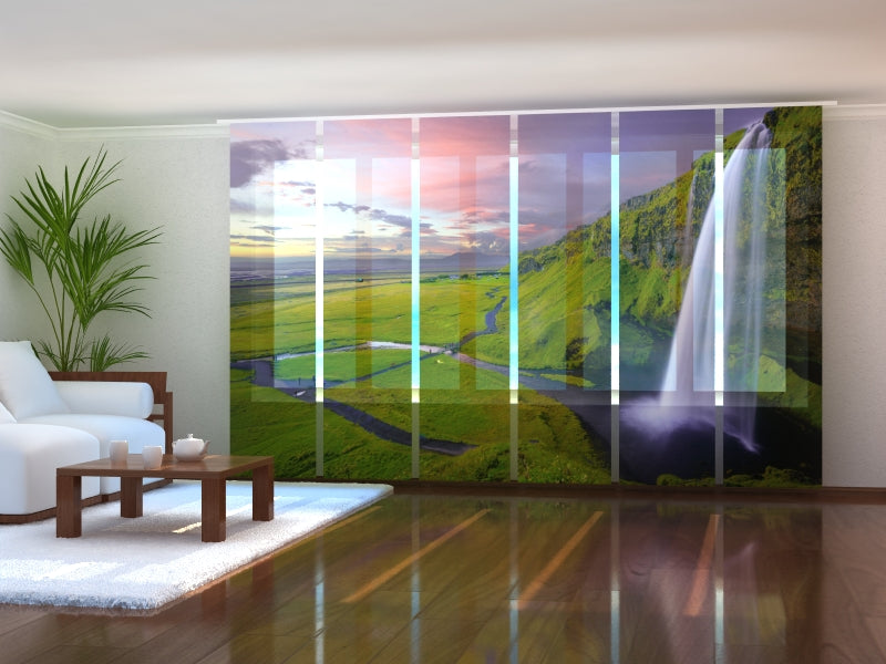 Set di 6 Tende a Pannello Splendido Paesaggio Islandese acquistare Set di 6 Tende a Pannello Splendido Paesaggio Islandese — Foto