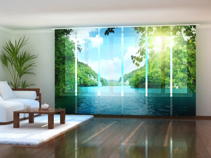 Set di 6 Tende a Pannello Lago acquistare Set di 6 Tende a Pannello Lago — Foto