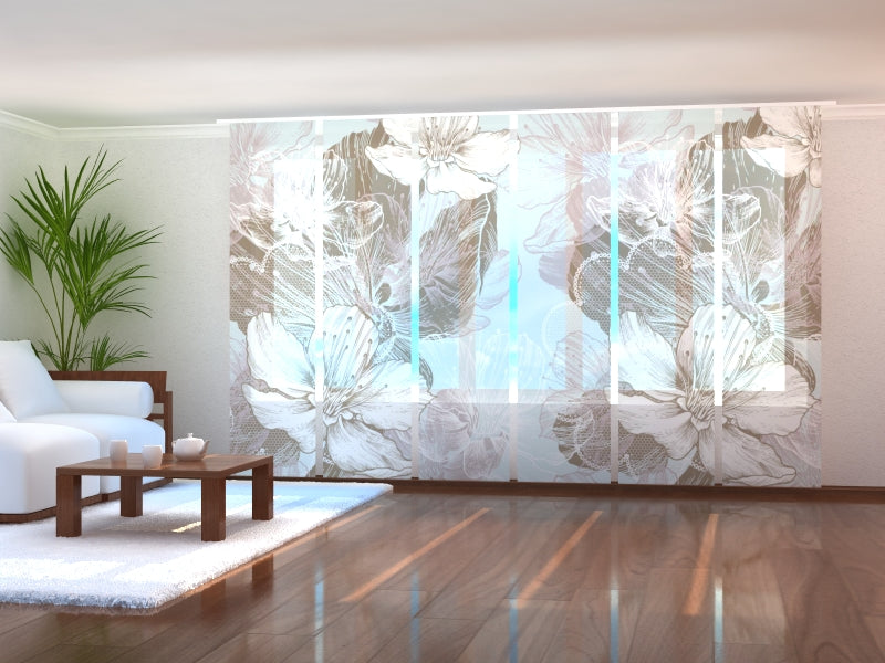 Set di 6 Tende a Pannello Floreale Moderno acquistare Set di 6 Tende a Pannello Floreale Moderno — Foto