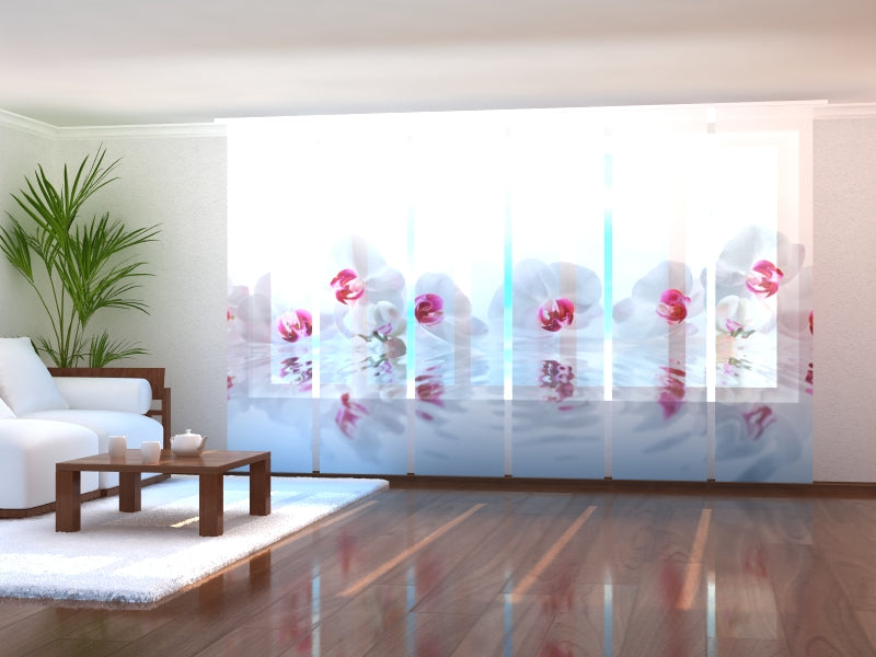 Set di 6 Tende a Pannello Orchidee Musicali acquistare Set di 6 Tende a Pannello Orchidee Musicali — Foto