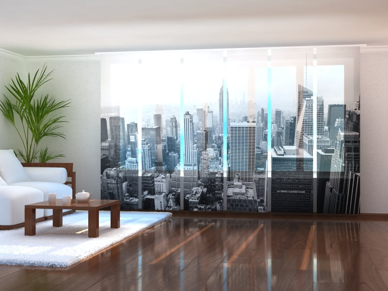 Set di 6 Tende a Pannello New York in Bianco e Nero acquistare Set di 6 Tende a Pannello New York in Bianco e Nero — Foto