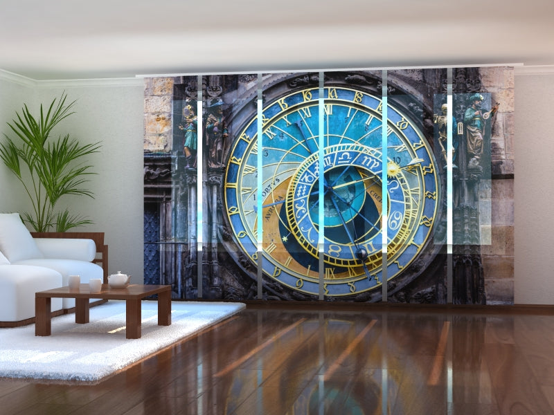 Set di 6 Tende a Pannello Antico Orologio Astronomico di Praga acquistare Set di 6 Tende a Pannello Antico Orologio Astronomico di Praga — Foto