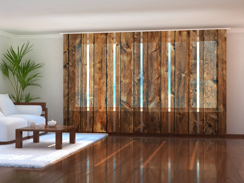 Set di 6 Tende a Pannello Vecchie Tavole di Legno acquistare Set di 6 Tende a Pannello Vecchie Tavole di Legno — Foto