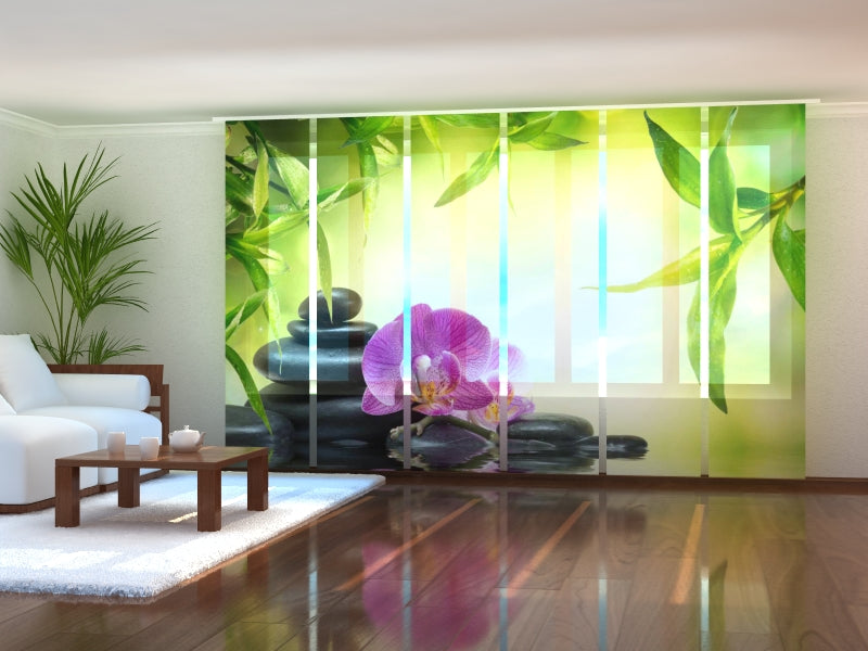 Set di 6 Tende a Pannello Orchidee sotto al Sole 2 acquistare Set di 6 Tende a Pannello Orchidee sotto al Sole 2 — Foto