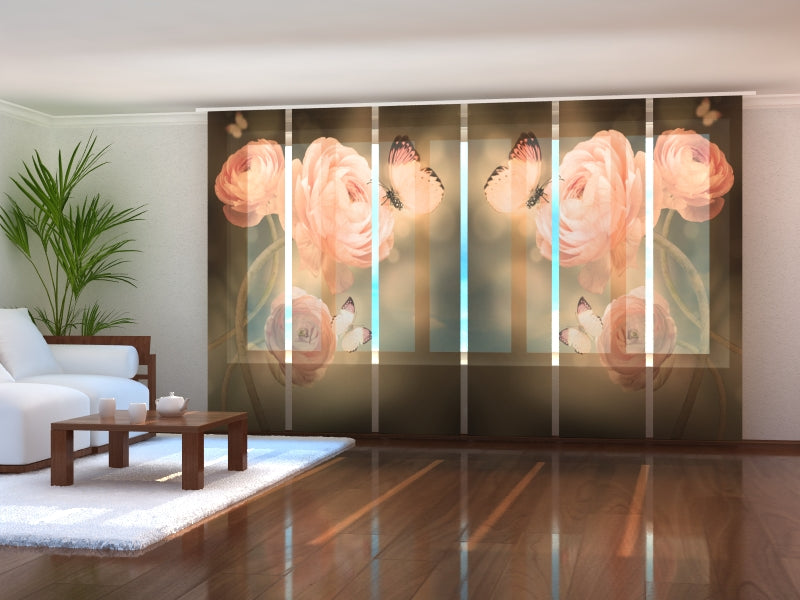 Set di 6 Tende a Pannello Eleganza Rosa acquistare Set di 6 Tende a Pannello Eleganza Rosa — Foto