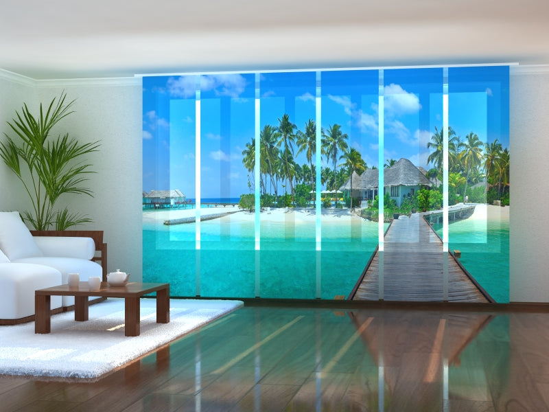 Set di 6 Tende a Pannello Strada per il Paradiso acquistare Set di 6 Tende a Pannello Strada per il Paradiso — Foto