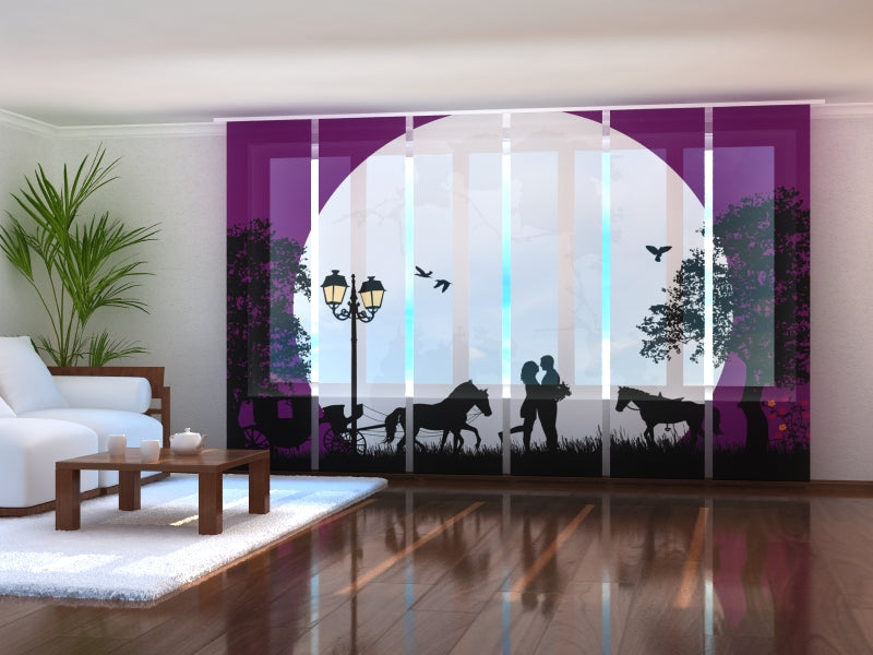 Set di 6 Tende a Pannello Serata Romantica acquistare Set di 6 Tende a Pannello Serata Romantica — Foto