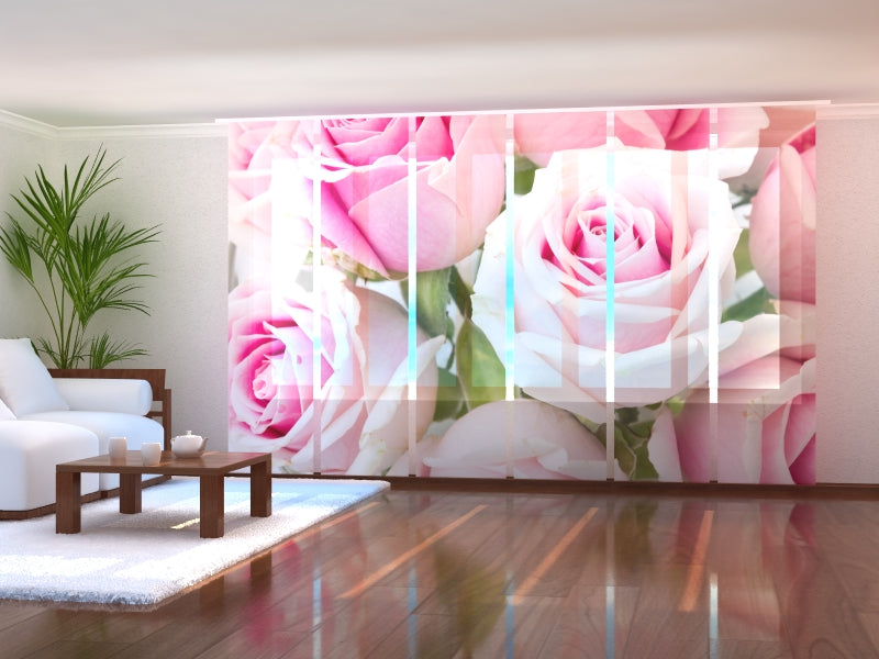 Set di 6 Tende a Pannello Rose Reali acquistare Set di 6 Tende a Pannello Rose Reali — Foto