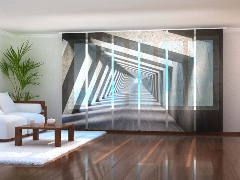 Set di 6 Tende a Pannello Tunnel di Travi in Pietra acquistare Set di 6 Tende a Pannello Tunnel di Travi in Pietra — Foto