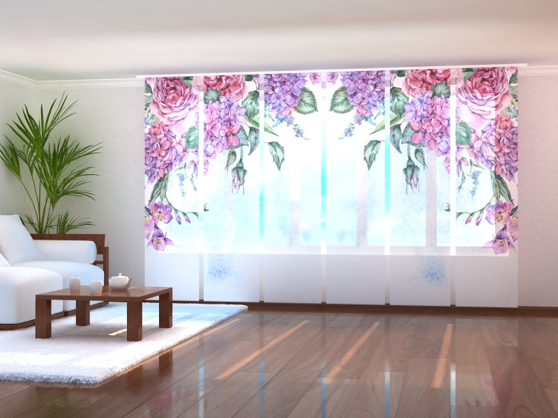 Set di 6 Tende a Pannello Acquerello Estivo acquistare Set di 6 Tende a Pannello Acquerello Estivo — Foto