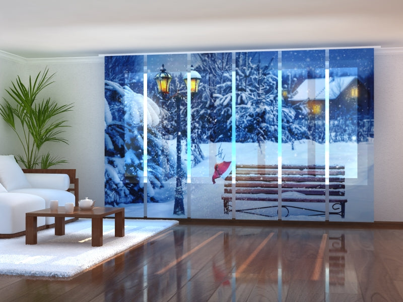 Set di 6 Tende a Pannello Aspettando Natale acquistare Set di 6 Tende a Pannello Aspettando Natale — Foto