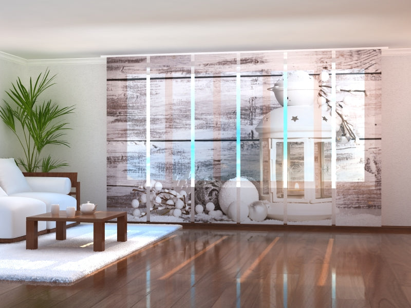 Set di 6 Tende a Pannello Lanterna Natalizia Bianca acquistare Set di 6 Tende a Pannello Lanterna Natalizia Bianca — Foto