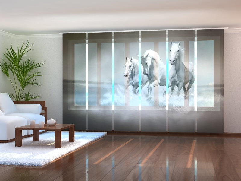 Set di 6 Tende a Pannello Grazia Bianca acquistare Set di 6 Tende a Pannello Grazia Bianca — Foto