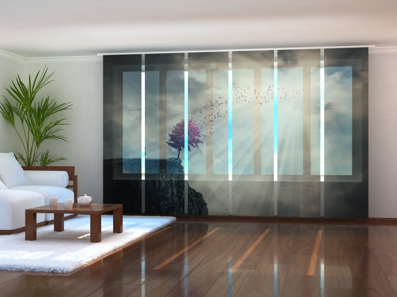 Set di 6 Tende a Pannello Vento sulla Valle acquistare Set di 6 Tende a Pannello Vento sulla Valle — Foto