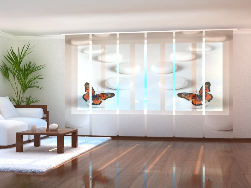 Set di 6 Tende a Pannello Farfalla Zen acquistare Set di 6 Tende a Pannello Farfalla Zen — Foto