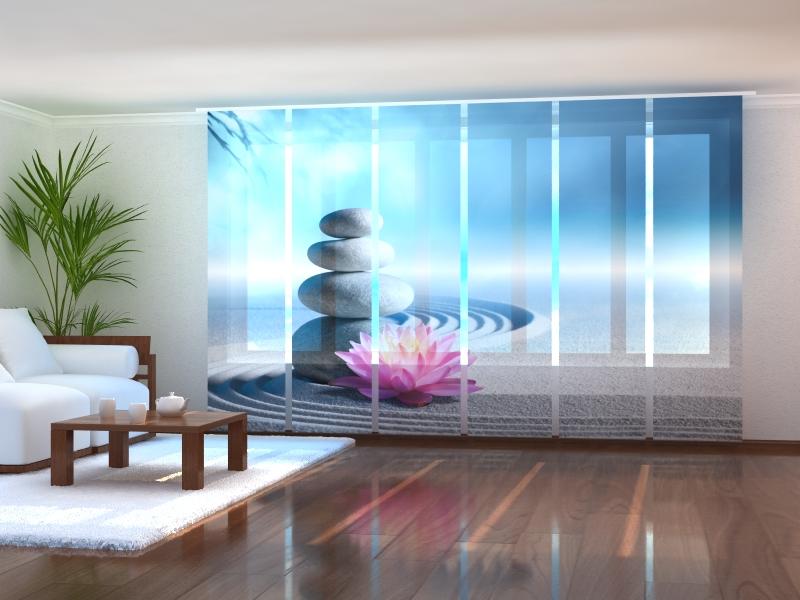 Set di 6 Tende a Pannello Giglio sulla Sabbia acquistare Set di 6 Tende a Pannello Giglio sulla Sabbia — Foto