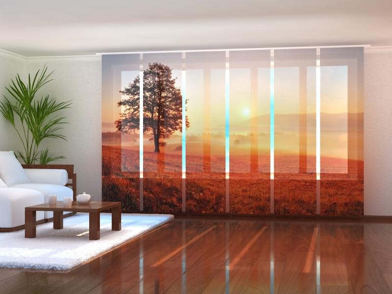 Set di 6 Tende a Pannello Tramonto e Albero acquistare Set di 6 Tende a Pannello Tramonto e Albero — Foto