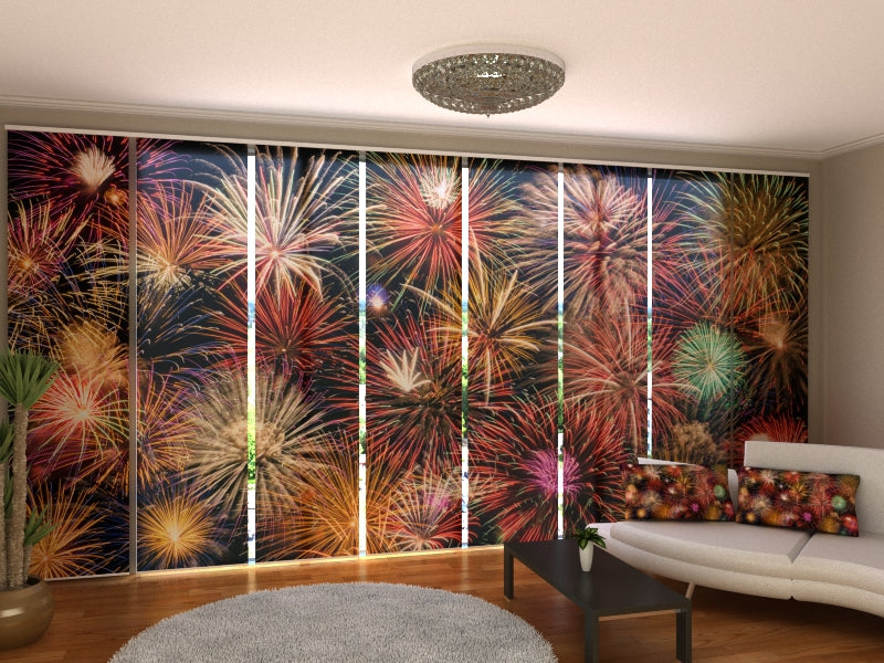 Set di 8 Tende a Pannello Grandi Fuochi d'Artificio acquistare Set di 8 Tende a Pannello Grandi Fuochi d'Artificio — Foto