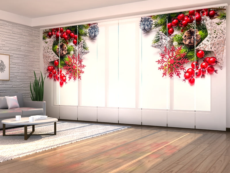 Set di 8 Tende a Pannello Stella d'Argento di Natale acquistare Set di 8 Tende a Pannello Stella d'Argento di Natale — Foto