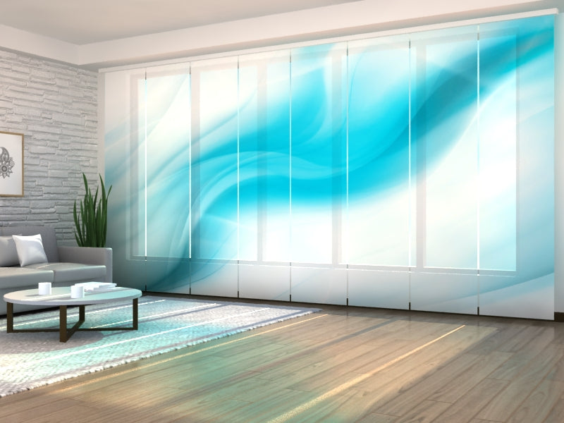 Set di 8 Tende a Pannello Delicata Astrazione Blu acquistare Set di 8 Tende a Pannello Delicata Astrazione Blu — Foto