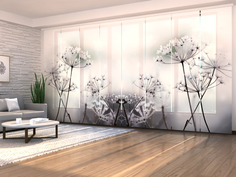 Set di 8 Tende a Pannello Fiori Ghiacciati acquistare Set di 8 Tende a Pannello Fiori Ghiacciati — Foto