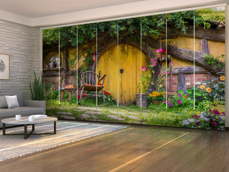 Set di 8 Tende a Pannello Casa di Hobbit acquistare Set di 8 Tende a Pannello Casa di Hobbit — Foto